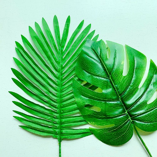 조화 나뭇잎 2종 / 야자수잎 몬스테라잎
