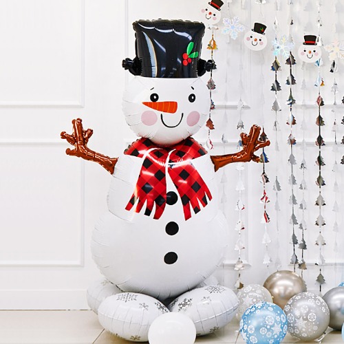 스탠딩 대형 크리스마스 풍선 눈사람 140cm